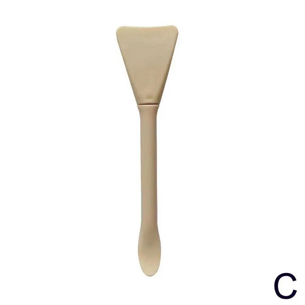 Double Head Dual-use Facial Mask Brush Silicone Facial With Scoop Apply Mud Film Facial Mask Brush Facial Beauty Tool