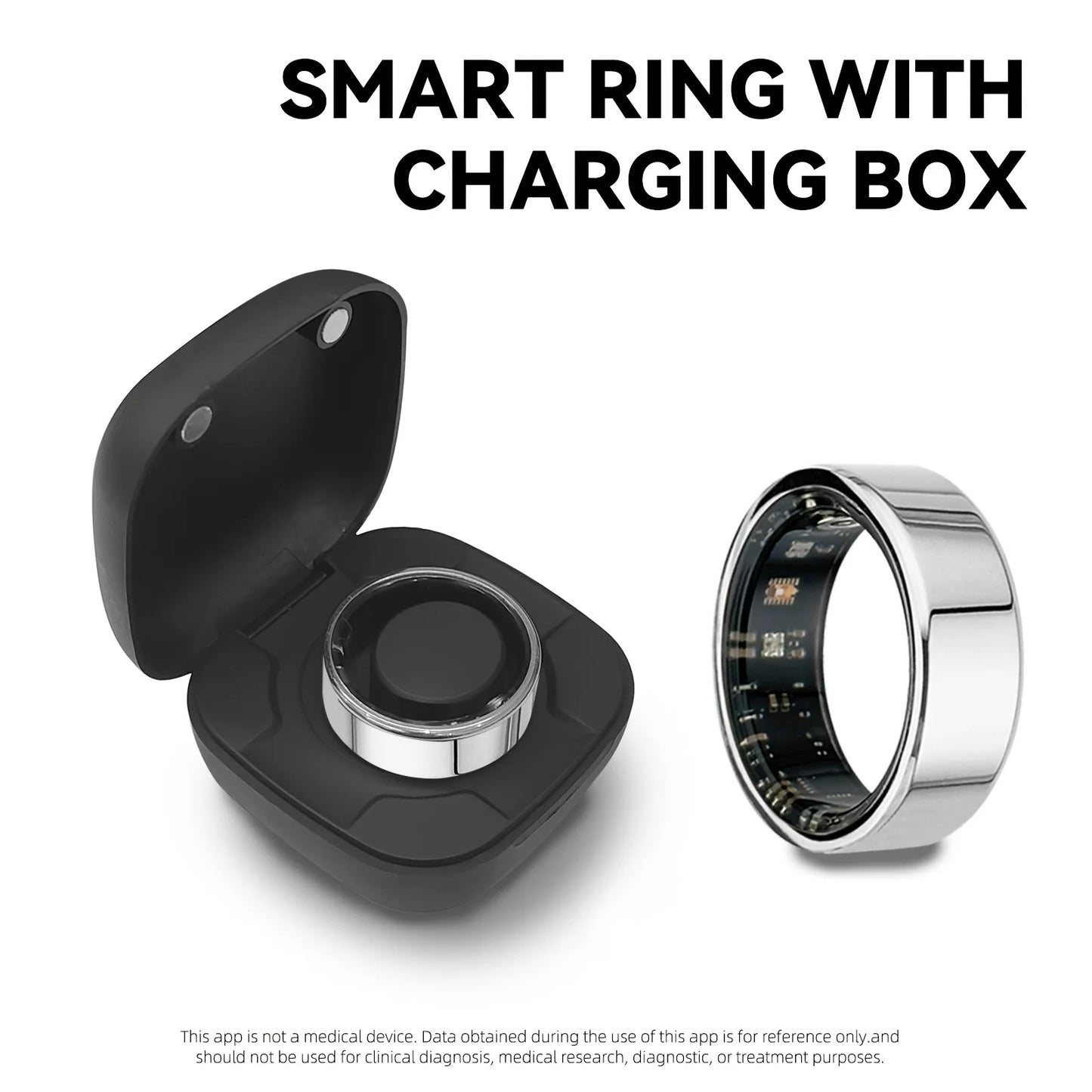2025 New For Smart Ring Men Women, Heart Rate and Blood Oxygen Monitor Smartring IP68 & 3ATM Waterproof, Multi-sport Mode