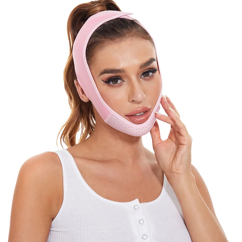 Reusable Double Chin Reducer- V Line Mask -Double Chin Remover-Facial Slimming Chin Strap-Chin Up Mask Face Lifting Belt V Shape