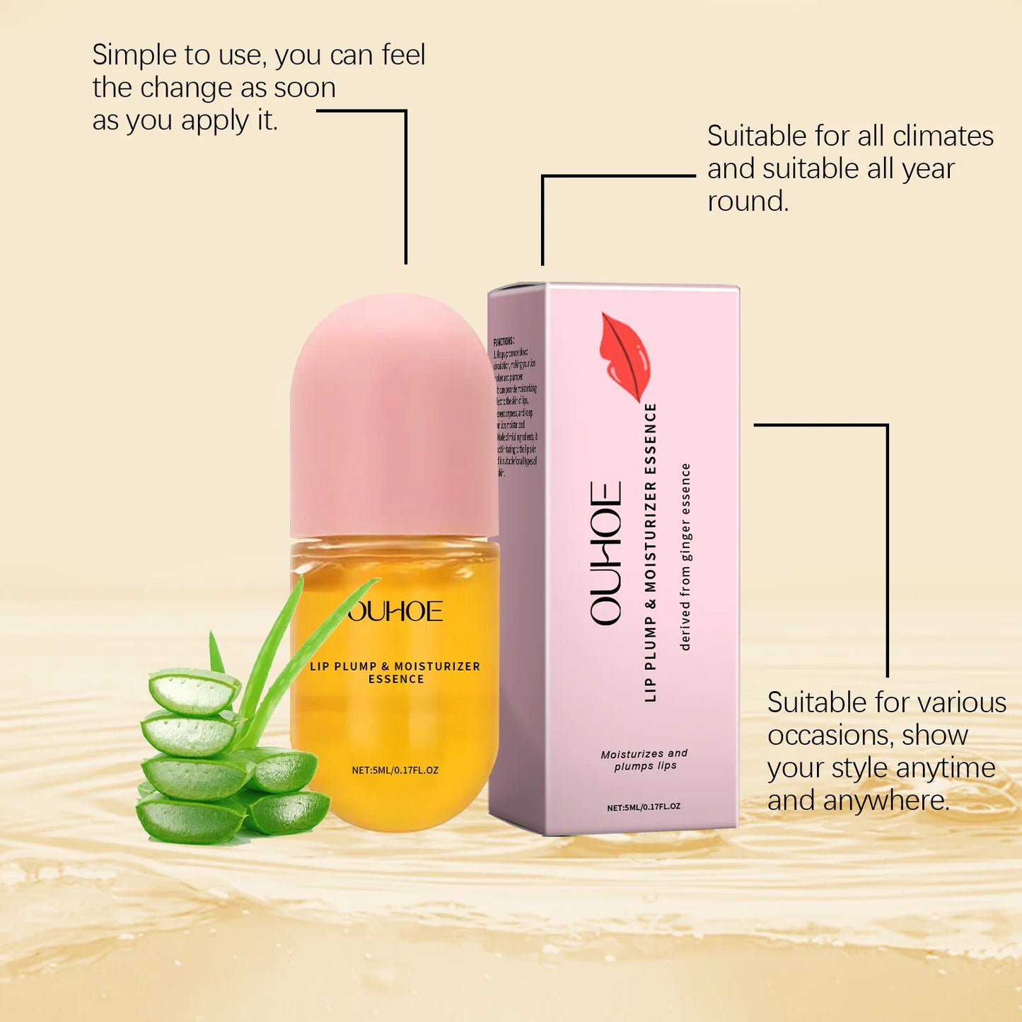 Ouhoe Remove Dark Lip Balm Moisturizing Gloss Exfoliating Lightening Melanin Repair Cracking Lip Plumping Lip Cream Pink Lip Oil