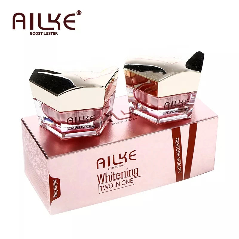AILKE Lightening Anti-Wrinkle Face Cream With Collagen, Hyaluronic Acid, Whitening Skin Care Women Facial Moisturizer Set