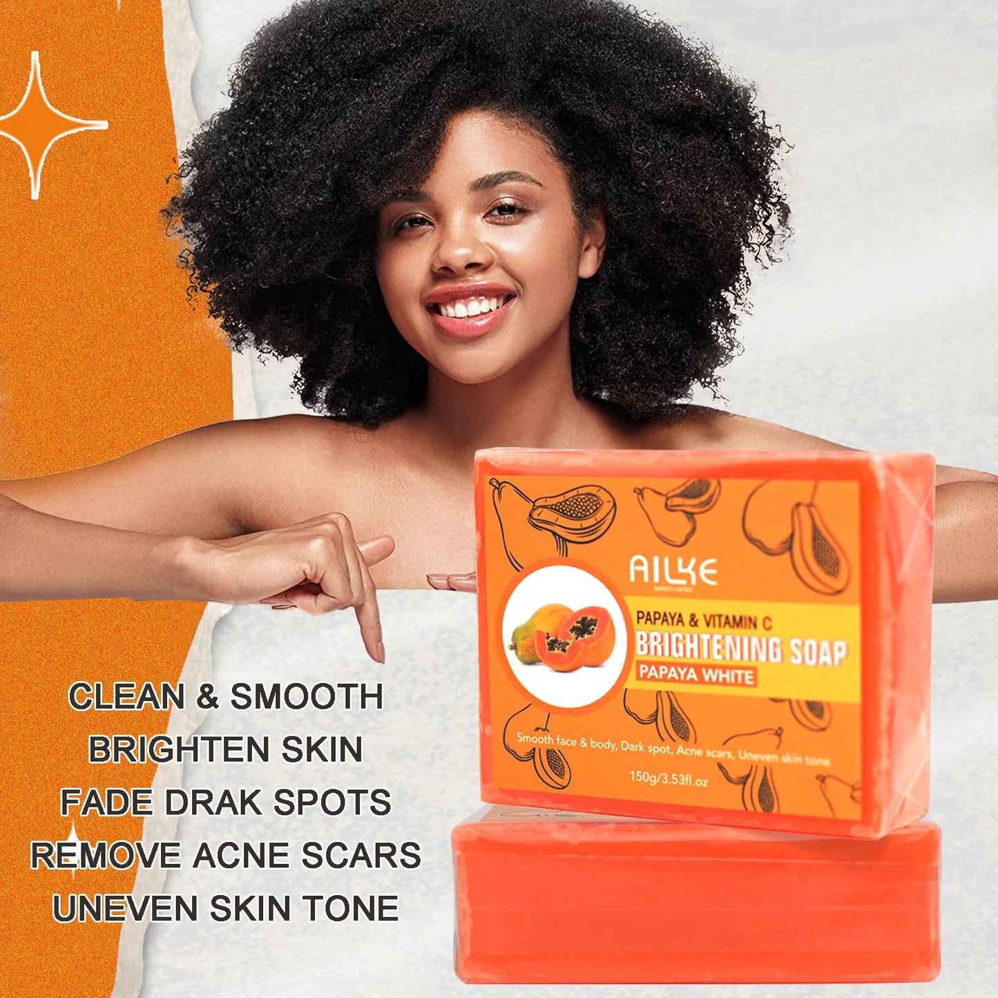 AILKE Whitening Skin Care Set, Reduce White, Dark, and Black Spots, Moisturizing, Clean Skin, Lightening for All Skin Types