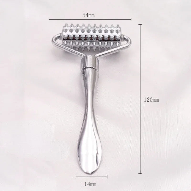 Zinc Alloy Microneedle Roller Facial Wrinkle Remover Manual Massager Micropin Skincare Beauty Tool Device Dermaroller for Face