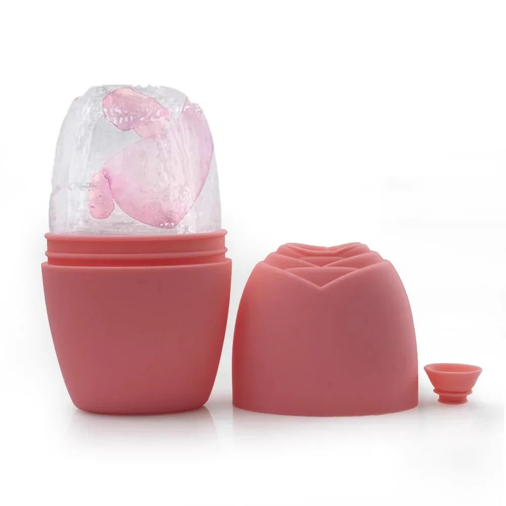 1pc Ice Face Roller Ice Cube Beauty Massage Silicone Ice Mold For Eye Puffiness Ice Facial Roller Shrink Pores