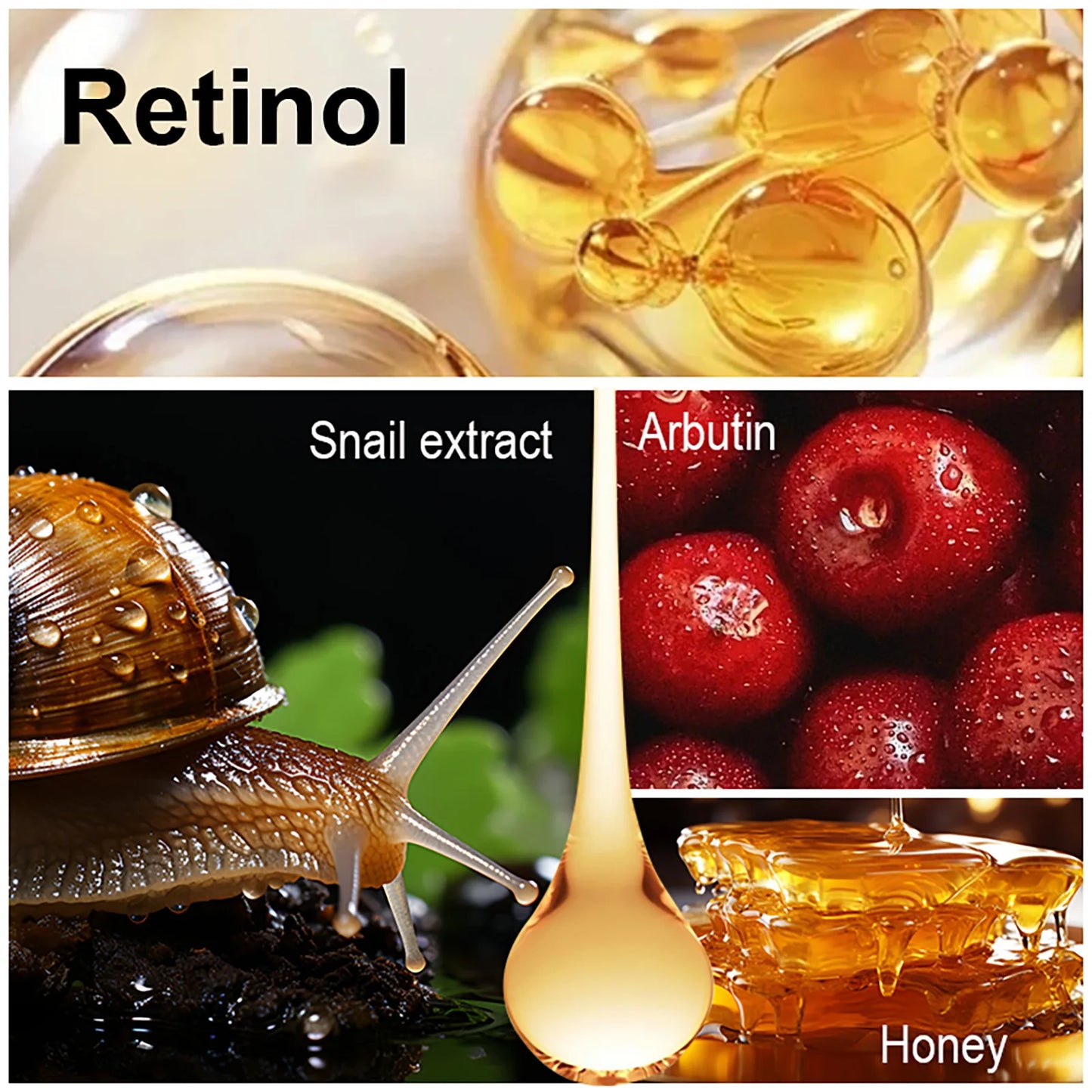 AILKE Day And Night Retinol Whitening Face Cream, Cleaning, Reduce Dark Spots, Wrinkles, With Snail Extract, For All Skin Types