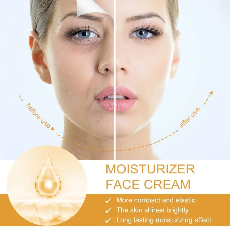 1-4PCS Turmeric Collagen Face Cream Anti Wrinkle Moisturizer Brightening Whitening Firming Skin Care Reduces Fine Lines