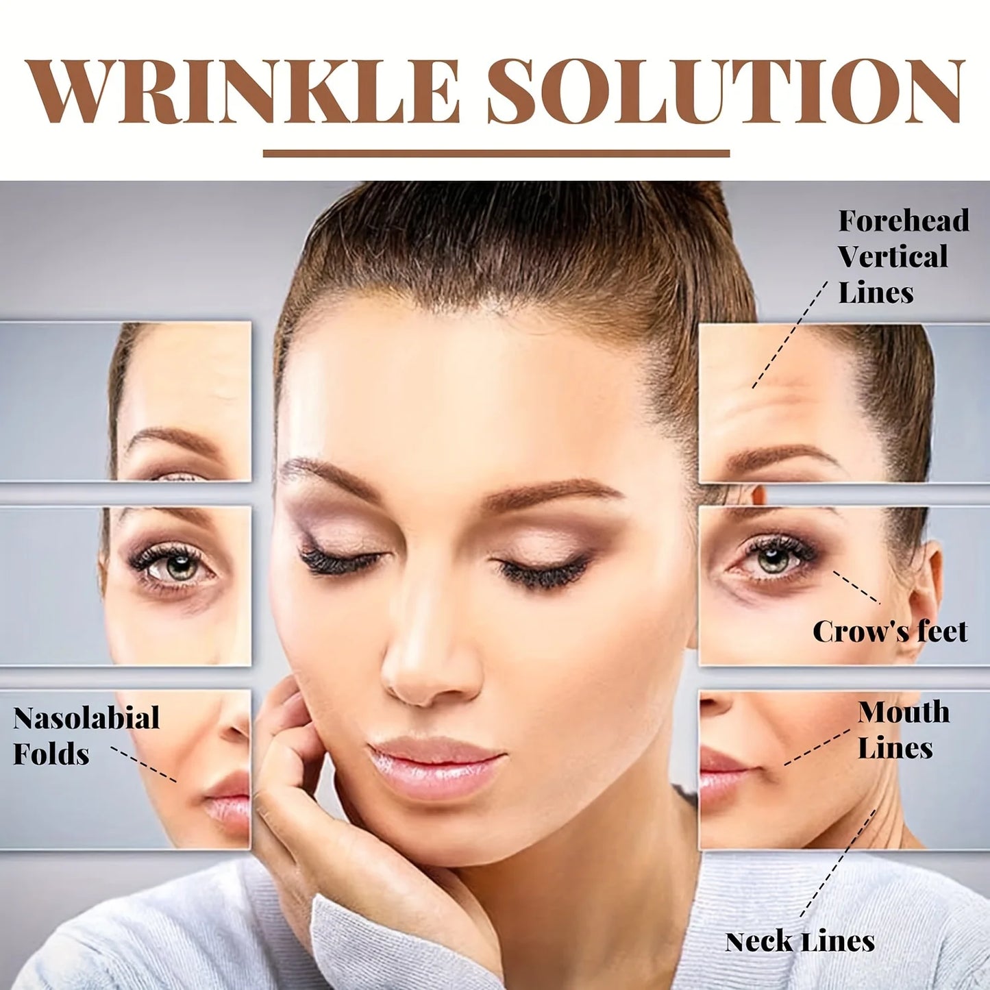 Face and Neck Wrinkle Removal Tape - Smooth Multipurpose High Elasticity Face Sticker for Forehead, Neck, Lips, Chin Care Tool