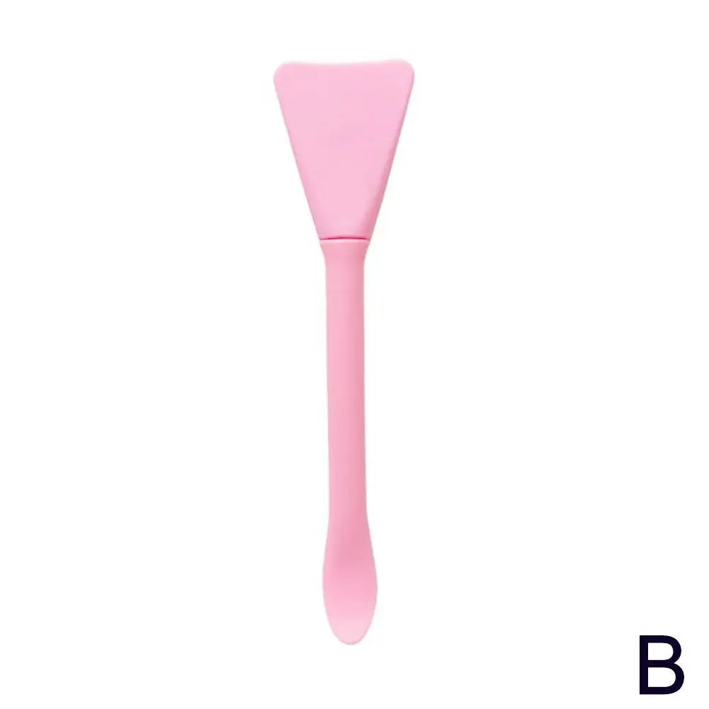 Double Head Dual-use Facial Mask Brush Silicone Facial With Scoop Apply Mud Film Facial Mask Brush Facial Beauty Tool