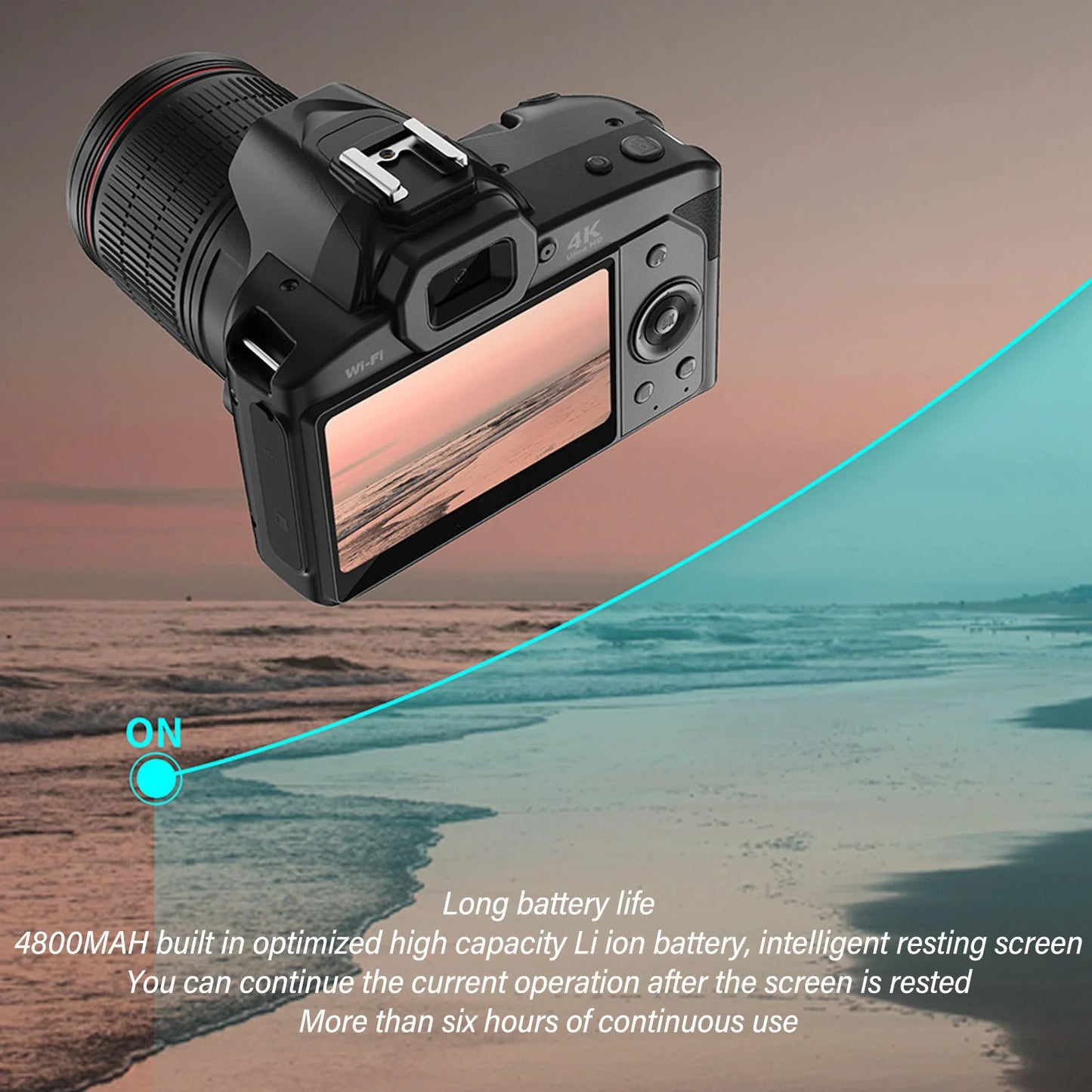 New 3 Inch Digital Camera 4K 64MP Color Display 16X Digital Zoom HD Digital Camera for Photography Video Digital Camera