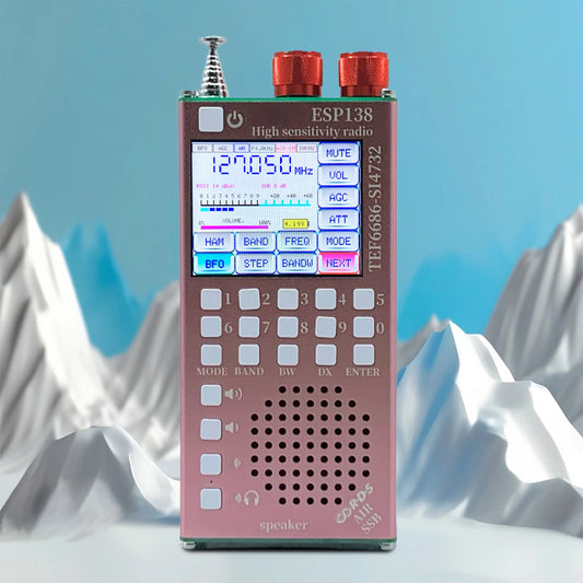Dual Modes High Sensitivity Radio 2500mAh RDS Data Display Radio ESP138 ESP32 SI4732 Hand-Held Radio Receiver for Indoor Outdoor