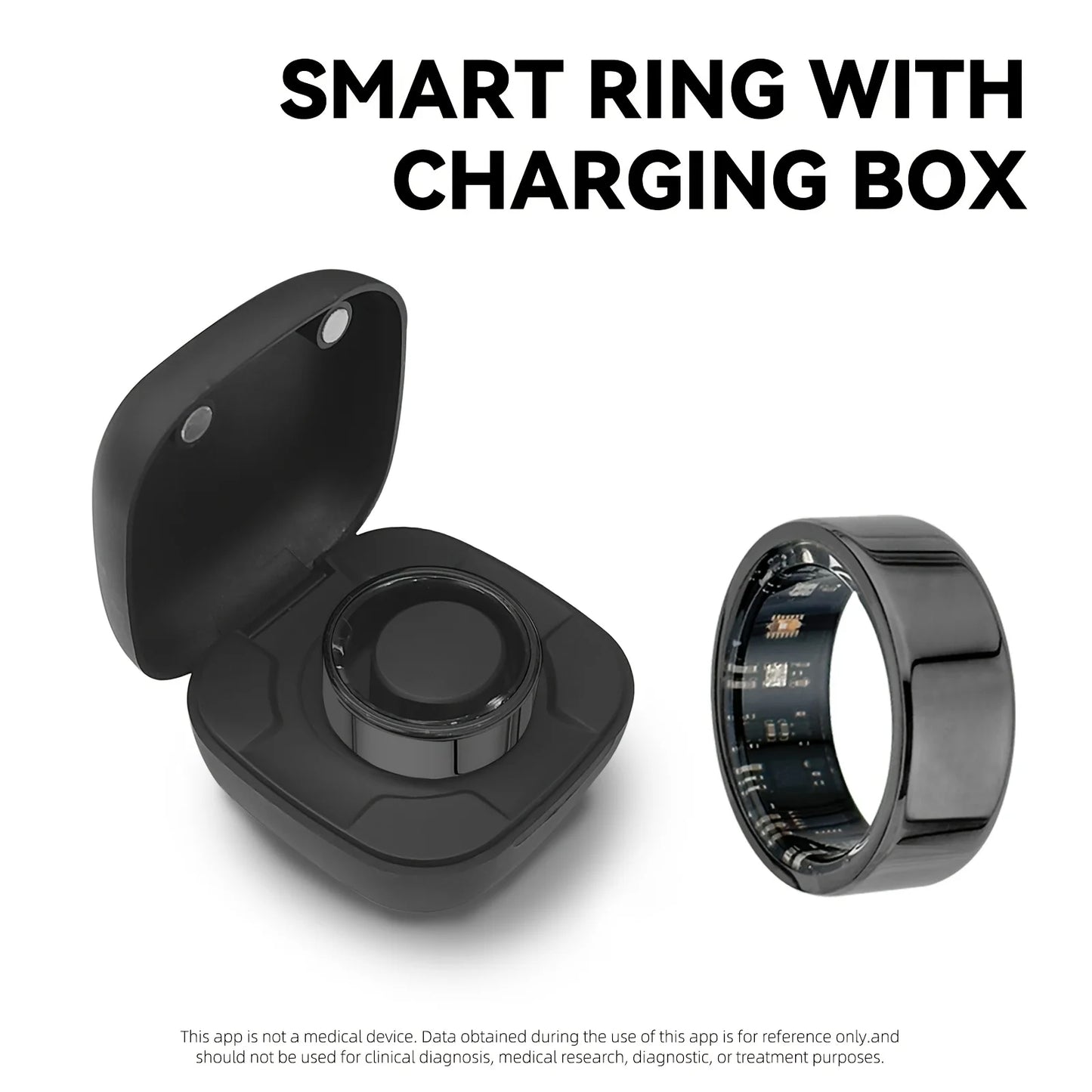 2025 New For Smart Ring Men Women, Heart Rate and Blood Oxygen Monitor Smartring IP68 & 3ATM Waterproof, Multi-sport Mode