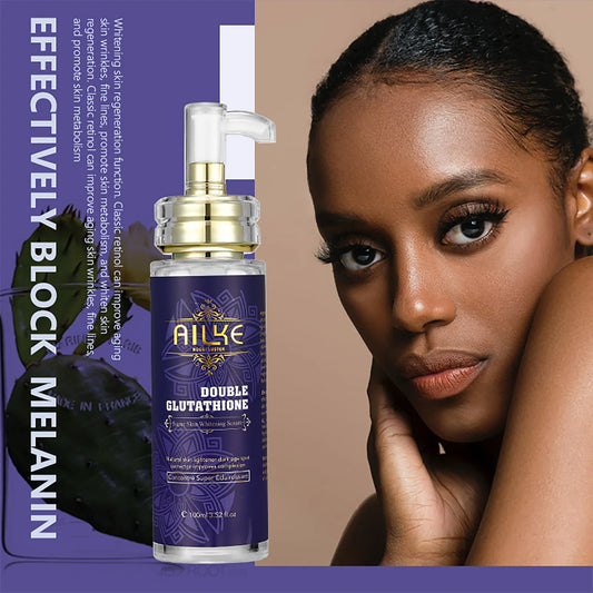 AILKE Glutathione Whitening Serum, Reduce Dark Spots, Clean Skin, Moisturizing, Hydrating, For Face And Body, 100ml/3.52 fl oz