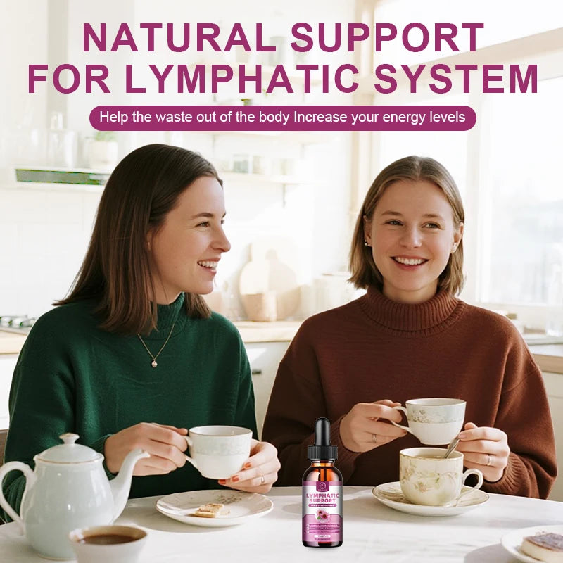 Lymphatic Drainage Drops for Immune,Lymph System Support,Cleanse & Detox,Liver Health with Echinacea,Elderberry,Burdock,Non-GMO