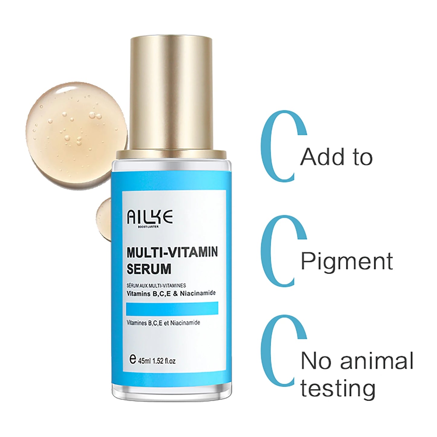 AILKE Natural Multi-Vitamin Skin Care Set, Lightening, Brightening, Nourish, Moisturizing, Antioxidant, Remove Blemish