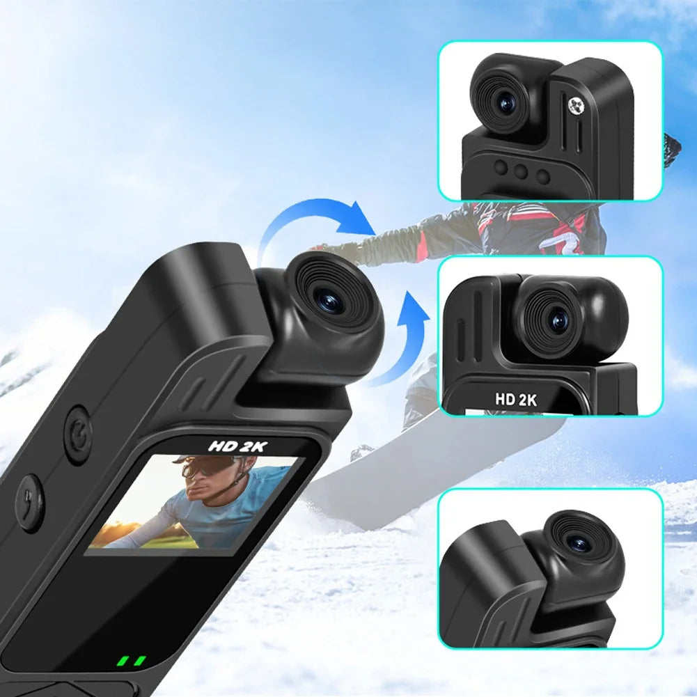 2K/1080P WiFi Video Camera Portable Small Digital Cameras Video Recorder Sports Action Body Cam Infrared Night Vision Camcorder
