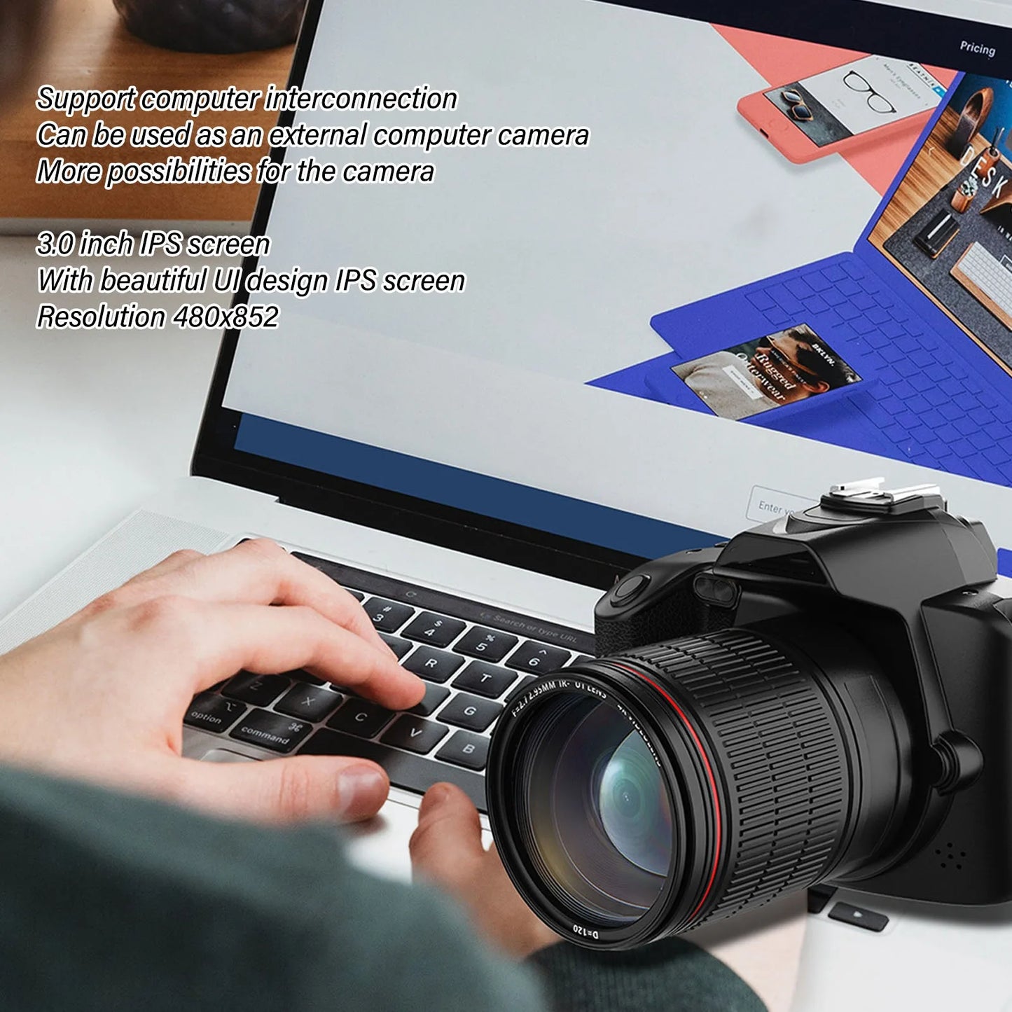 New 3 Inch Digital Camera 4K 64MP Color Display 16X Digital Zoom HD Digital Camera for Photography Video Digital Camera