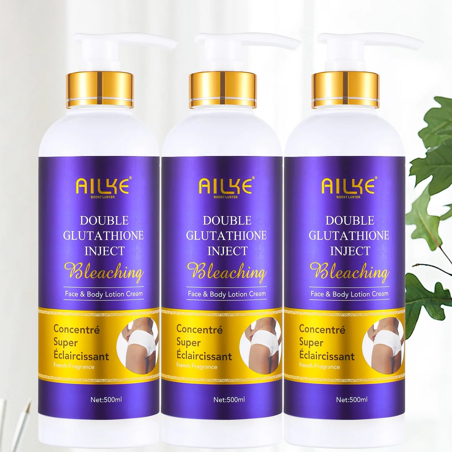 AILKE Whitening Cream, Glutathione Body Lotion for Brighter Skin, Reduce Dark Spots, Black Spots, Moisturizing, Even Skin Tone