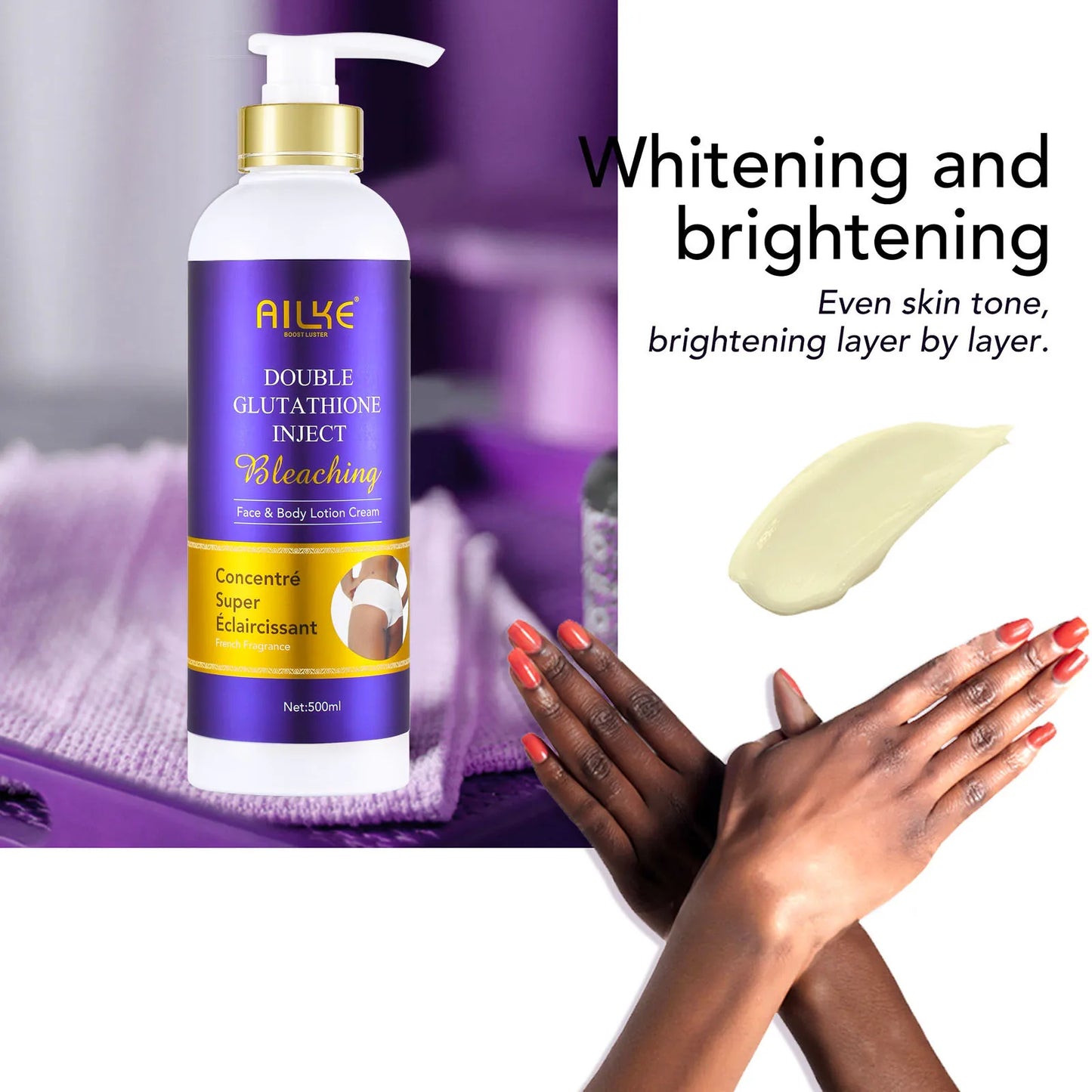 AILKE Whitening Skin Care Set, Reduce White, Dark, and Black Spots, Moisturizing, Clean Skin, Lightening for All Skin Types