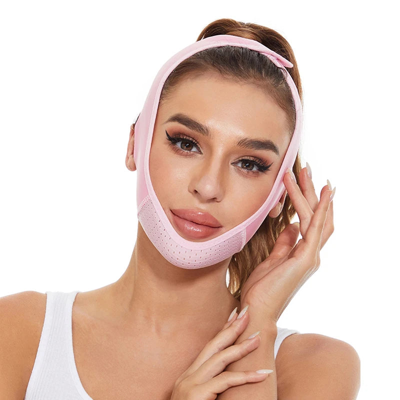 Reusable Double Chin Reducer- V Line Mask -Double Chin Remover-Facial Slimming Chin Strap-Chin Up Mask Face Lifting Belt V Shape