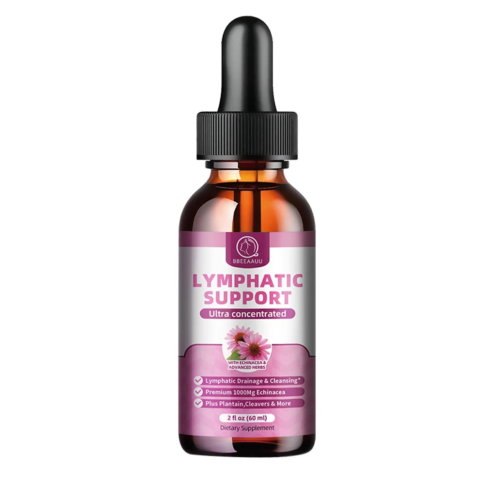 Lymphatic Drainage Drops for Immune,Lymph System Support,Cleanse & Detox,Liver Health with Echinacea,Elderberry,Burdock,Non-GMO