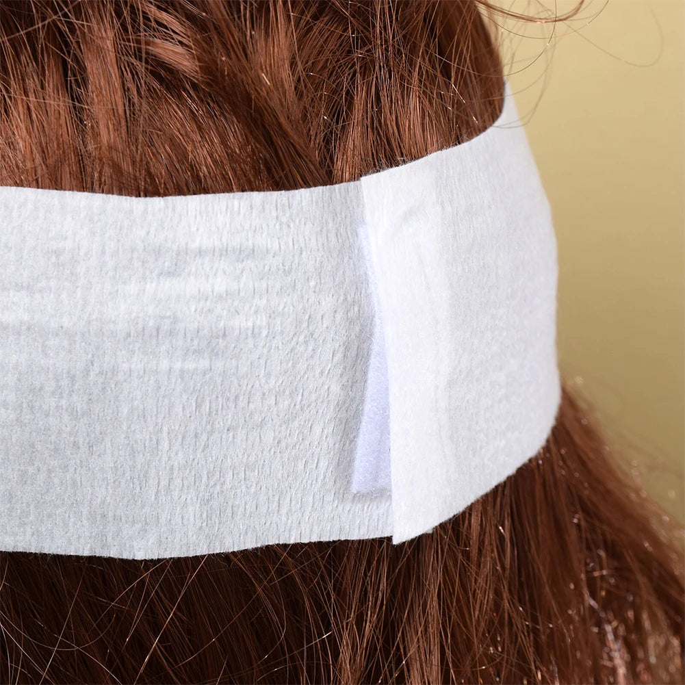 Disposable Beauty Salon Makeup Hair Band Non-Woven Washing Bath Hair Band Non-Slip Spa Headband Facial Headbands for Women Girl