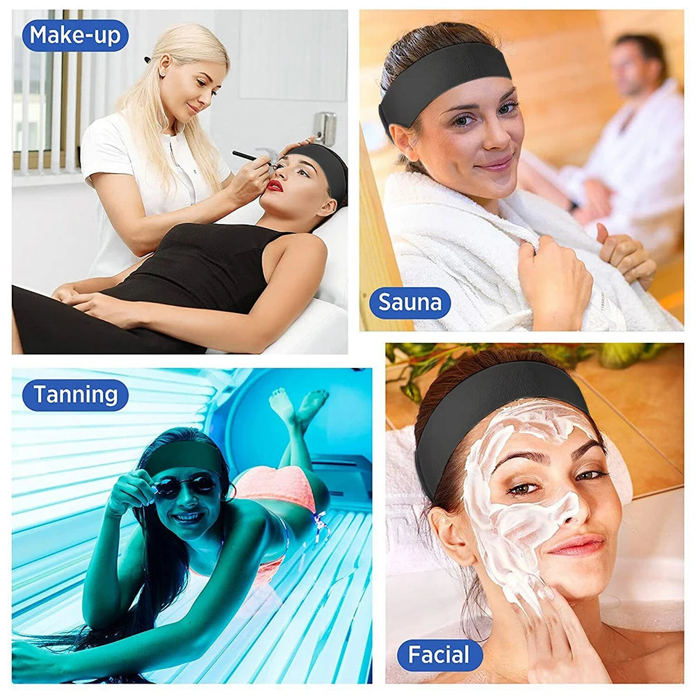 Disposable Beauty Salon Makeup Hair Band Non-Woven Washing Bath Hair Band Non-Slip Spa Headband Facial Headbands for Women Girl