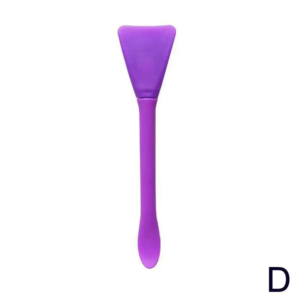 Double Head Dual-use Facial Mask Brush Silicone Facial With Scoop Apply Mud Film Facial Mask Brush Facial Beauty Tool