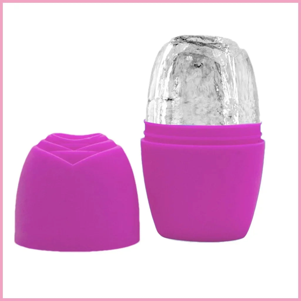 1pc Ice Face Roller Ice Cube Beauty Massage Silicone Ice Mold For Eye Puffiness Ice Facial Roller Shrink Pores
