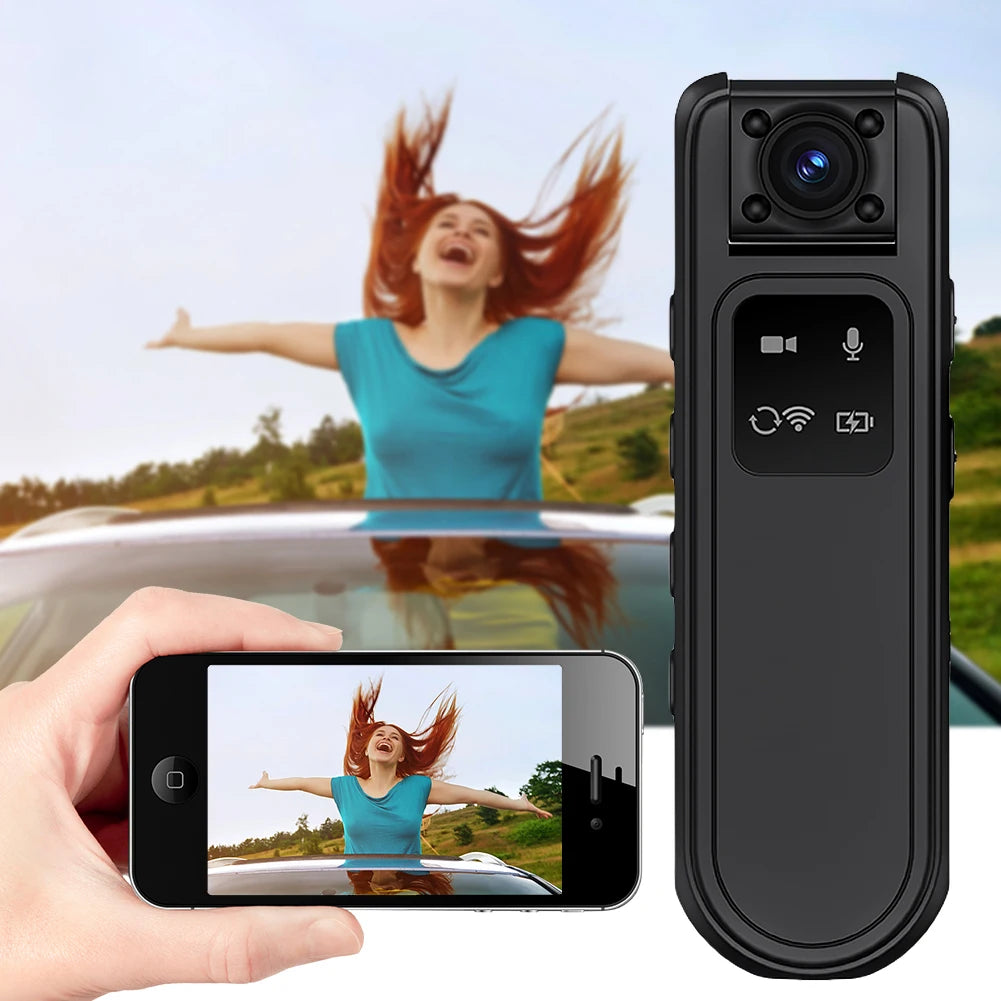 HD 2K Mini Camera Infrared Night Vision WiFi Miniature Camcorder Wearable Small Body Worn Cam for Law Enforcement
