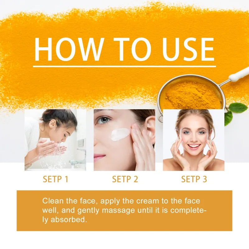 1-4PCS Turmeric Collagen Face Cream Anti Wrinkle Moisturizer Brightening Whitening Firming Skin Care Reduces Fine Lines