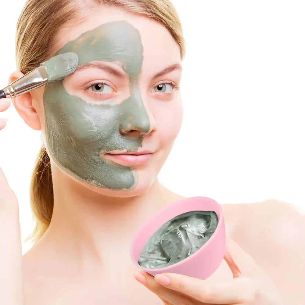15PCS Face Skin Care Set Facemask Mixing Bowl Tools Silicone DIY Mud Clay Facial Mask With Make up Brushs Sponge Beauty Tools