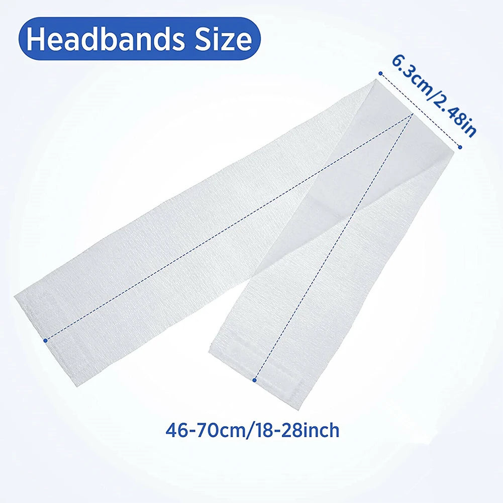 Disposable Beauty Salon Makeup Hair Band Non-Woven Washing Bath Hair Band Non-Slip Spa Headband Facial Headbands for Women Girl