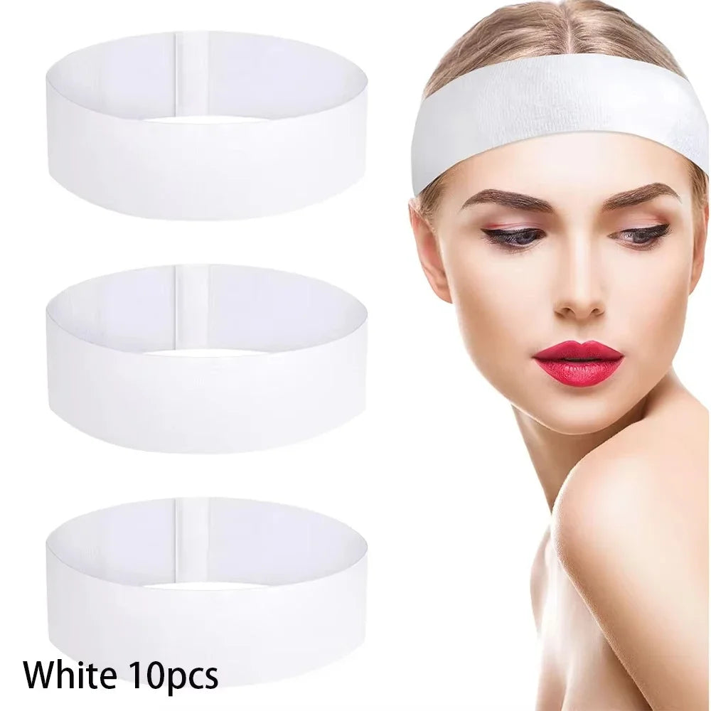 Disposable Spa Facial Headband Stretch Non-Woven Facial Headbands Soft Skin Care Hair Band For Esthetician Women Beauty Supplies