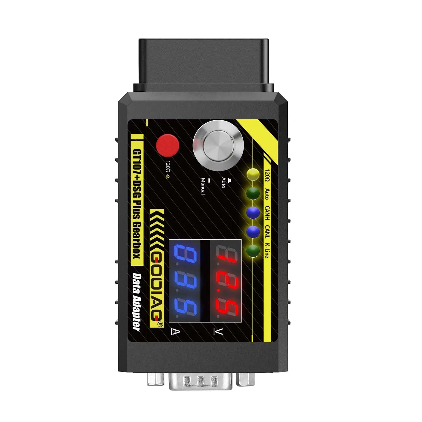 GODIAG GT107+ DSG Plus Gearbox Data Adapter with Voltage Current Display For DQ250 DQ200 VL381 VL300 DQ500 DL501 for Benz/BMW