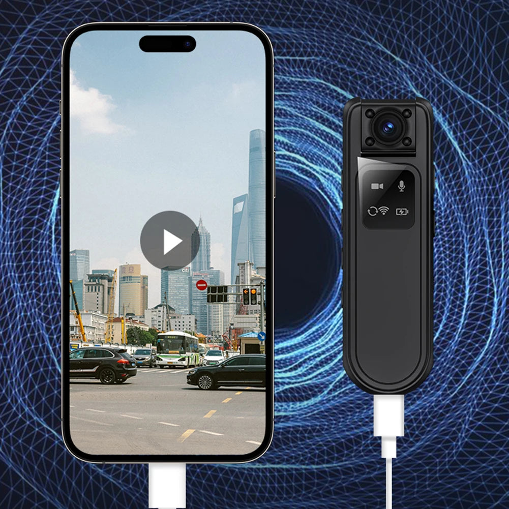HD 2K Mini Camera Infrared Night Vision WiFi Miniature Camcorder Wearable Small Body Worn Cam for Law Enforcement
