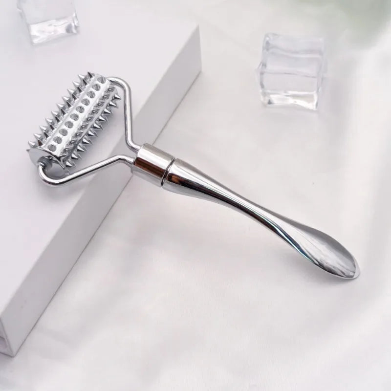 Zinc Alloy Microneedle Roller Facial Wrinkle Remover Manual Massager Micropin Skincare Beauty Tool Device Dermaroller for Face