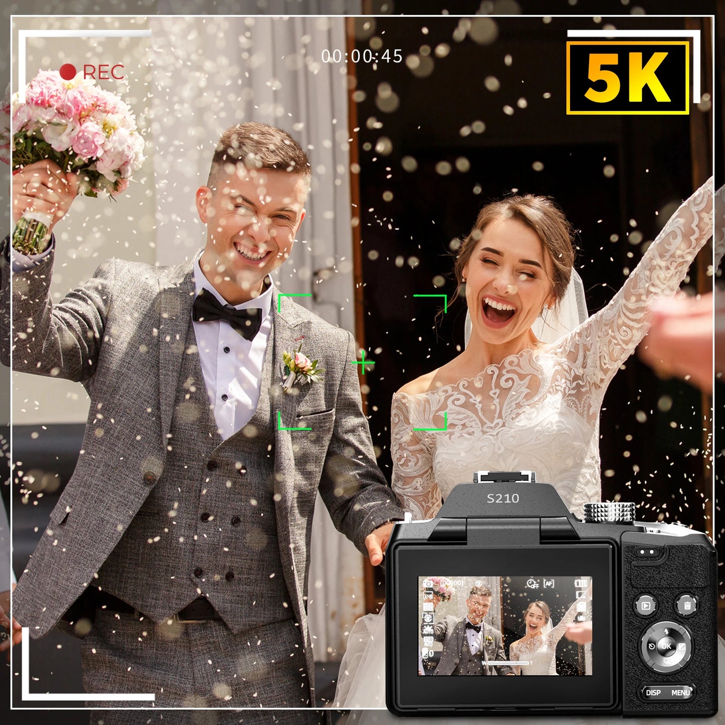 NBD 64MP Digital Cameras for Photography, 16X Optical Zoom Camera with WiFi & App Control, Vlogging Camera with 180°Flipable Scr