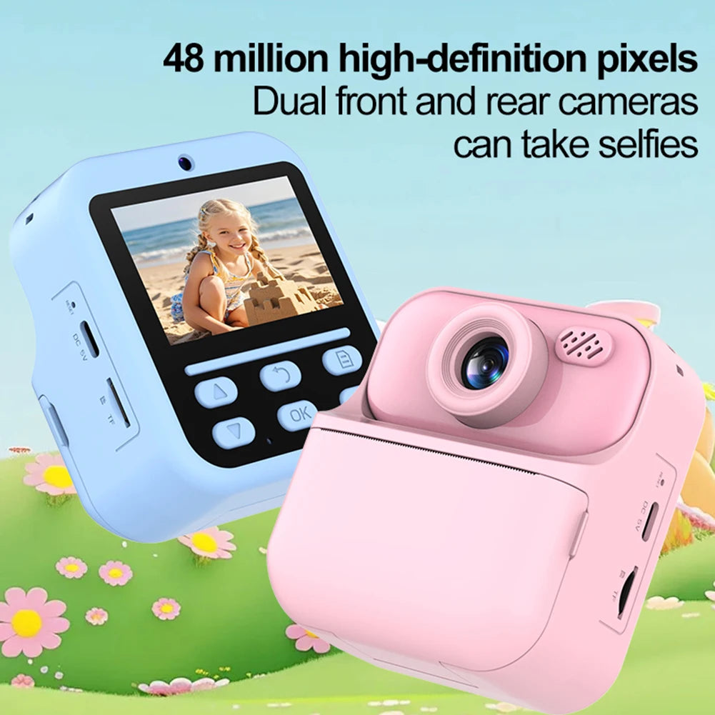 Instant Print Camera HD Digital Camera 2.4 Inch Video Digital Camera Portable Digital Camera for Girls Boys Birthday Gifts