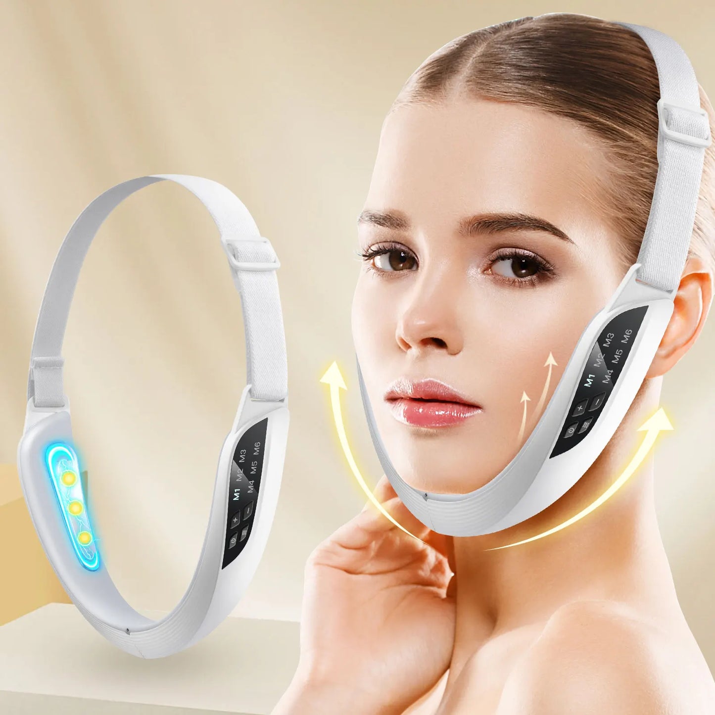 Electric V Face Lifting Beauty Device 6 Modes 8 Levels EMS Micro-current Firming Facial Massager Double Chin Removal Skin 2027