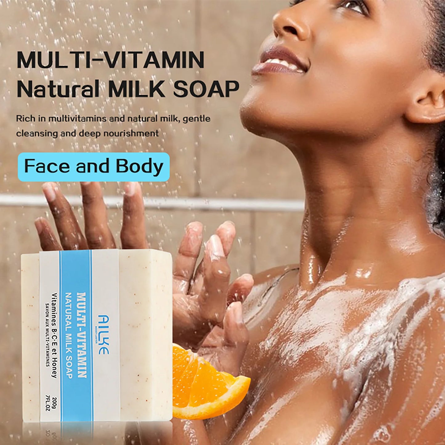 AILKE Natural Multi-Vitamin Skin Care Set, Lightening, Brightening, Nourish, Moisturizing, Antioxidant, Remove Blemish