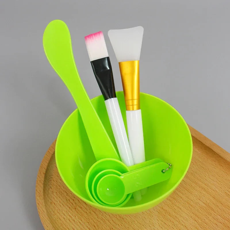 7PCS Face Mask Mixing Bowl Set DIY Facemask Mixing Tool with Silicone Facial Mask Bowl Makeup Brushes Spatula Beauty Skin Care