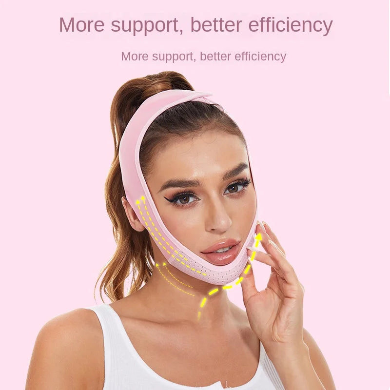 Reusable Double Chin Reducer- V Line Mask -Double Chin Remover-Facial Slimming Chin Strap-Chin Up Mask Face Lifting Belt V Shape