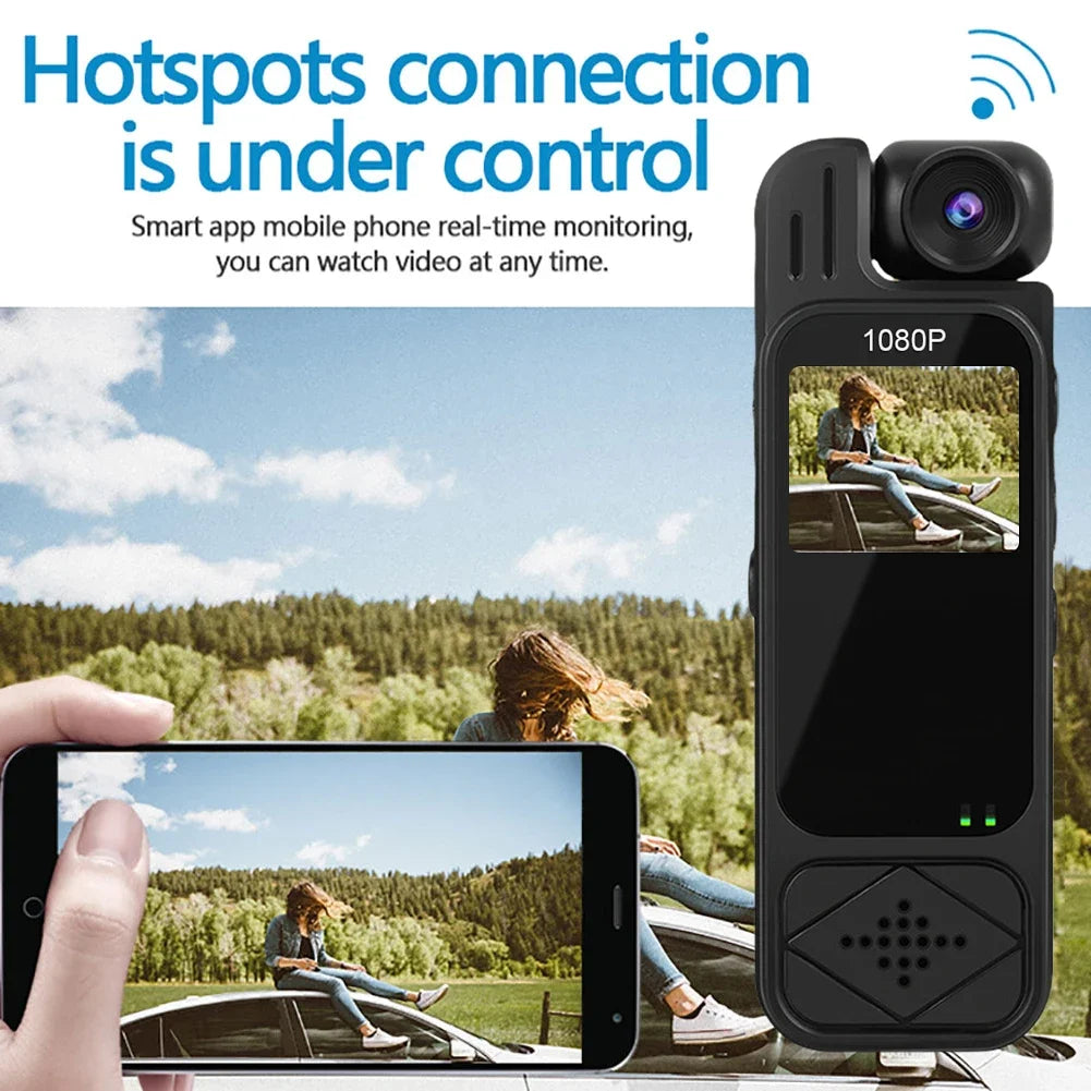 2K/1080P WiFi Video Camera Portable Small Digital Cameras Video Recorder Sports Action Body Cam Infrared Night Vision Camcorder