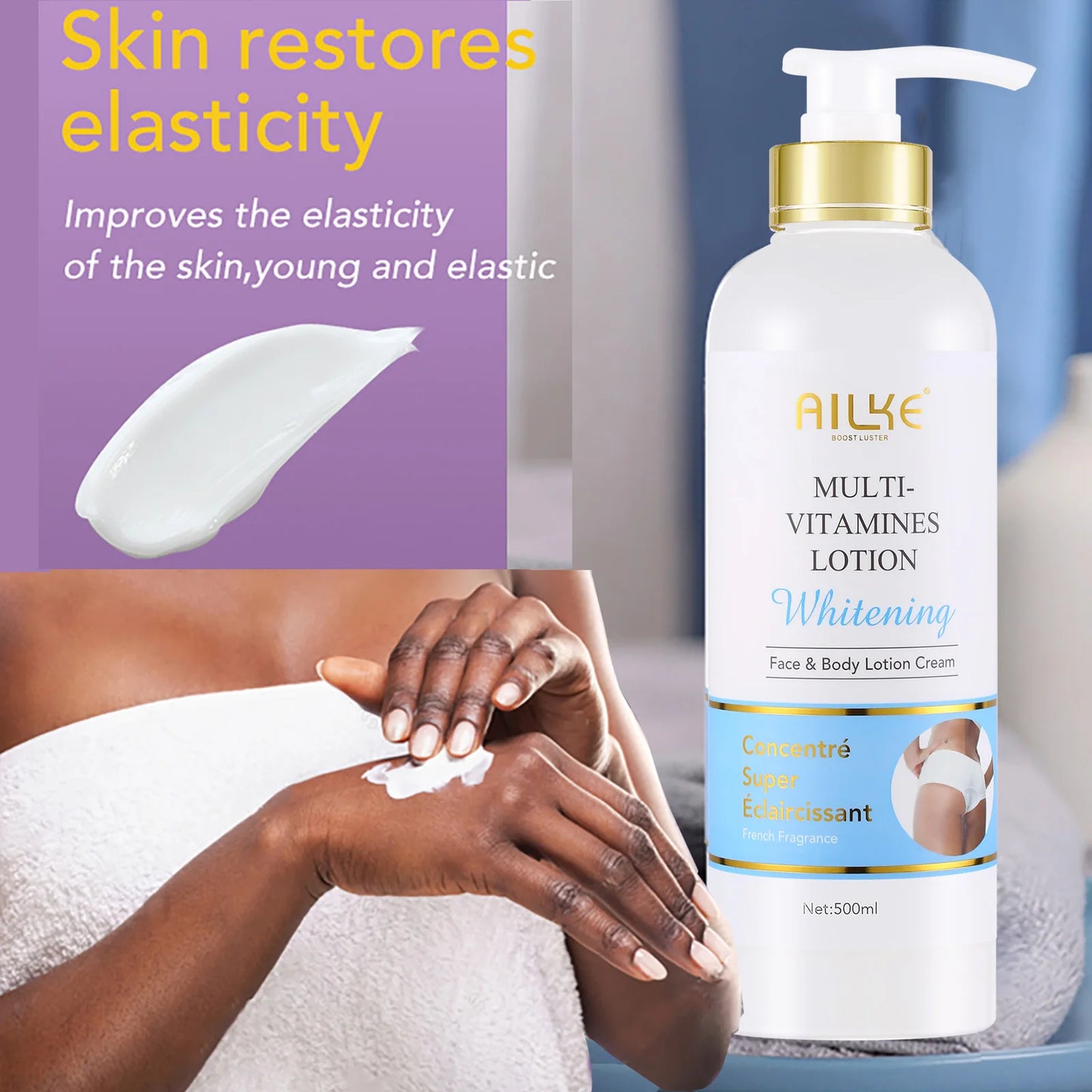AILKE Natural Multi-Vitamin Skin Care Set, Lightening, Brightening, Nourish, Moisturizing, Antioxidant, Remove Blemish