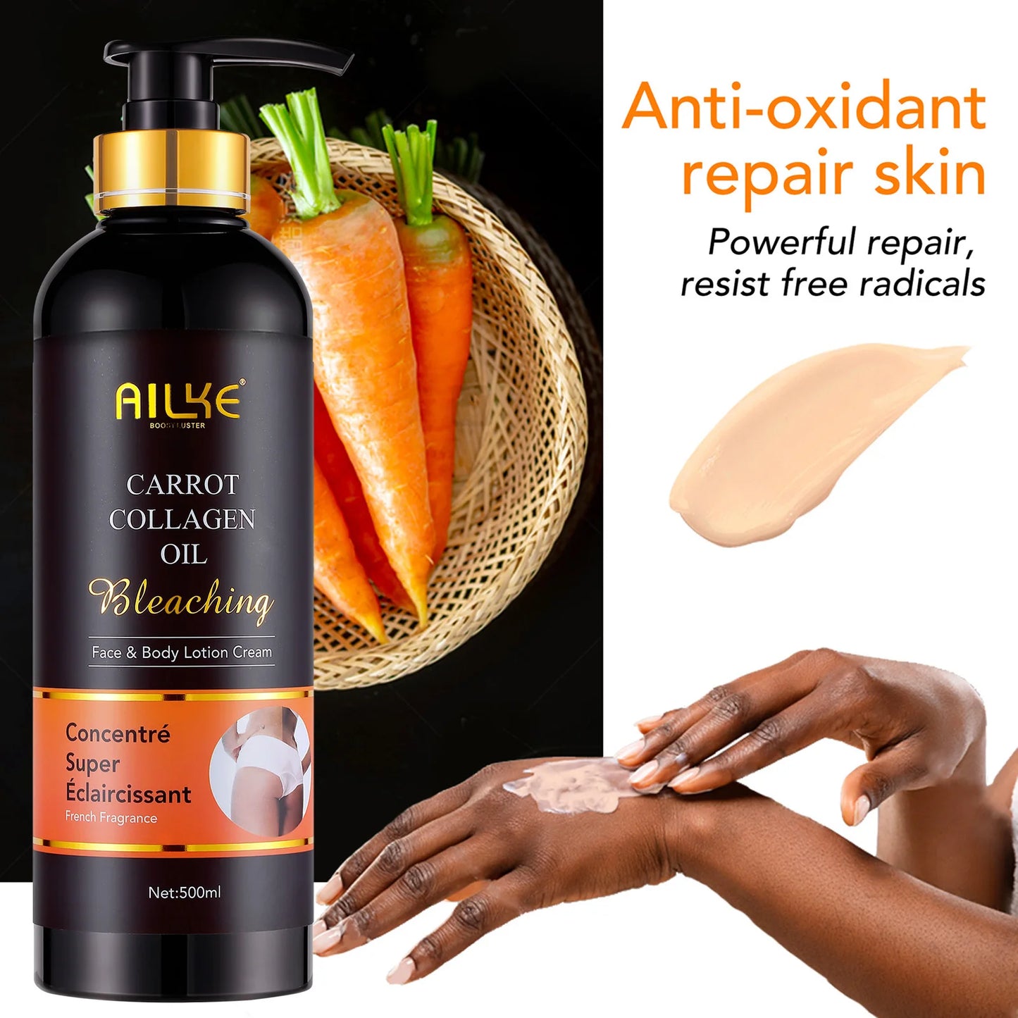AILKE Collagen Skin Care Kit, Reduce Spots, Whitening, Even Skin Tone, For Dark Skin, Black Skin, African Skin, Caramel Skin
