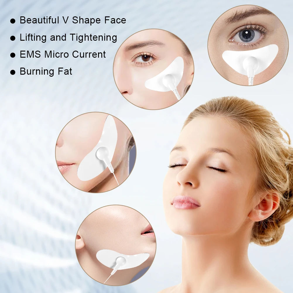 EMS Facial Massager Facial Lifting Device Anti-Wrinkle Anti-Aging Beauty Device USB Charging 8 Modes 19 Levels for Neck Face