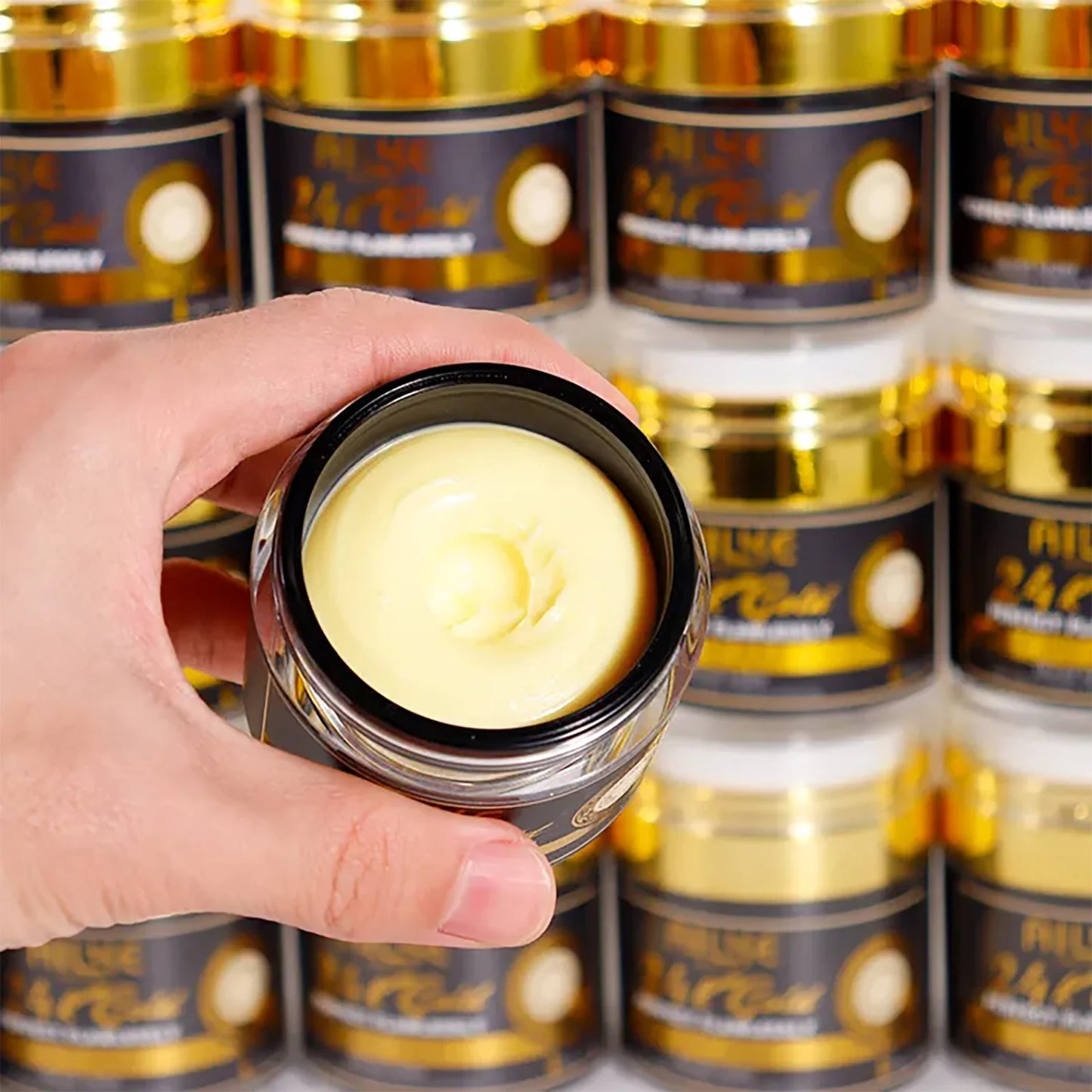 AILKE 24k Gold Perfect Flawlessly Face Cream, Whitening, Reduce Blemish, Melanin, Improve Dull Skin, With Glutathione Vitamin C